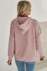 Sand Pink Stud Detail Kangaroo Pocket Hoodie