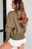Brown Quarter Zip Stand Neck Kangaroo Pocket Sweatshirt