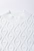 White Casual Ruffled Textured Knitted Sweater Vest