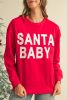 Red Glitter Santa Baby Christmas Sweatshirt