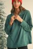 Evergreen Exposed Seam Collared Pocketed Loose Sweatshirt