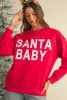 Red Glitter Santa Baby Christmas Sweatshirt