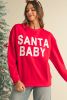 Red Glitter Santa Baby Christmas Sweatshirt