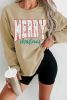 Parchment Basic Merry Christmas Oversized Graphic Sweatshirt