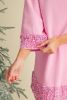 Bonbon Drop Sleeve Sequin Trim T-Shirt Dress