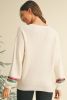 Beige Tinsel Holly Jolly Graphic Round Neck Sweater
