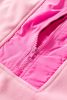 Pink Patchwork Half Zip Oversized Sherpa Hoodie