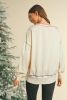 White Sequin Christmas Nutcracker Round Neck Sweatshirt