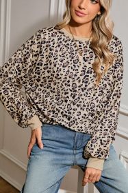Parchment Leopard Print Crew Neck Sweatshirt (size: (US 4-6)S)