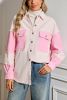 Delicacy Corduroy Two Tone Contrast Exposed Seam Shacket