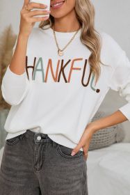 White Thankful Ivory Embroidered Sweater (size: (US 16-18)XL)