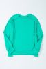 Mint Green Exposed Seam Patchwork Pullover Sweatshirt