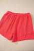 Gold Flame Corded Long Sleeve Top and High Waist Shorts Set