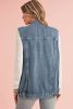 Dusk Blue Loose Denim Waistcoat Shoulder Casual Vest