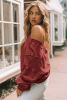 Red Mineral Wash Twist Backless Oversized Sweatshirt