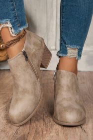 Philippine Gray Suede Ankle Boots (size: (US 8)39)