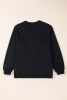 Black Rainbow Colorblock Plus Size Sweatshirt