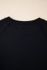 Black Rainbow Colorblock Plus Size Sweatshirt