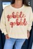 Apricot gobble gobble Pattern Drop Shoulder Sweatshirt
