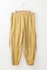 Beige Drawstring High Waist Plus Size Pants