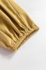Beige Drawstring High Waist Plus Size Pants