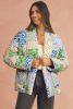 Multicolour Floral Print Patchwork Coat