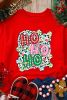 Red HOHOHO Heat Transfer Print Graphic Sweatshirt