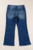Dirty Blue Distressed Hem Plus Size Flared Jeans