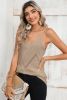 Parchment Chevron Pointelle Knit Cami Top