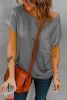 Grey Short Sleeve Basic T Shirt with Patch Pocket