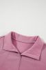 Phalaenopsis Zip Up Stand Collar Ribbed Thumbhole Sleeve Sweatshirt
