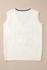 White Vintage Game Day Knit Vest