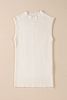 White Ribbed High Neck Knit Top