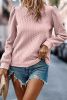 Light Pink Quilted Puff Sleeve Sweatshirt