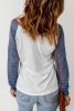 Blank T Shirt - Dark Blue and White Mesh Contrast Casual T Shirt Customized