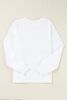 White Chenille Holly Jolly Graphic Long Sleeve Top