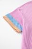 Phalaenopsis Colorblock Corded Texture Short Set