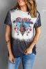 Black Bleached NASHVILLE Guitar Flower Graphic Tee