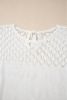 White Plain Knotted Back Crochet Knit Top