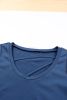 Blank Tank Top - Blue Sleeveless Straps Scoop Neck Tank Top Customized