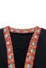 Black Paisley & Animal Print Fall Long Cardigan
