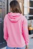 Pink Shabby Distressed Ripped Pockets Hoodie