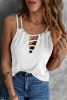 Blank Tank Top - White Double Strap Casual Camisole Top Customized