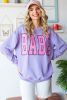 Grey Babe Letter Casual Pullover Sweatshirt