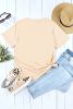 Khaki Amen Leopard Print Casual Graphic T Shirt