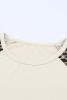 Blank T Shirt - Beige Cheetah Print Tiered Half Sleeve Jewel Neckline T Shirt Customized