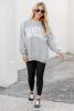 Gray Round Neck GAMEDAY Letter Graphic Sweatshirt