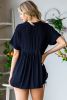 Blue Casual Plaid Print Back Pleated Side Split Blouse