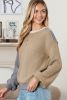Multicolor Loose Fit Chunky Knit Sweater