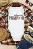 White Hello Pumpkin Halloween Crewneck Graphic T Shirt
